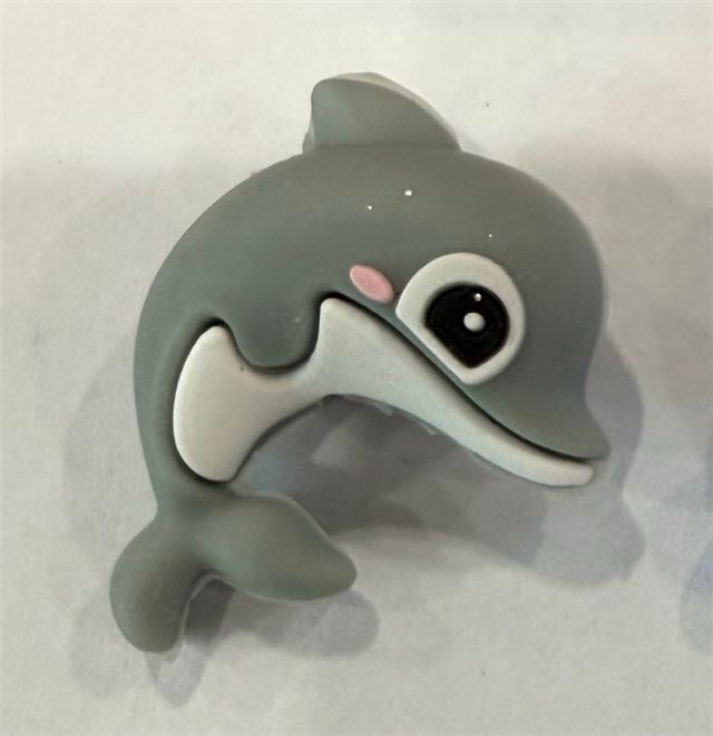 silicone three-dimensional dolphin silicone bead