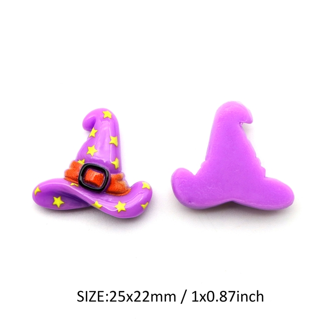 resin Halloween Witch Skull 3D Resin Accessories