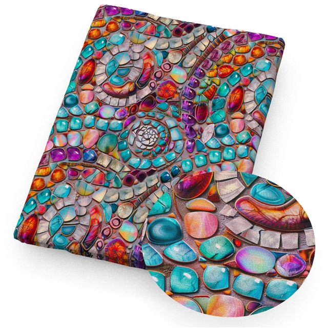 polyester cotton colorful swirls stone pattern series polyester cotton fabric set (12 pcs/set) polyester cotton fabric,50*45cm(19.7*17.7