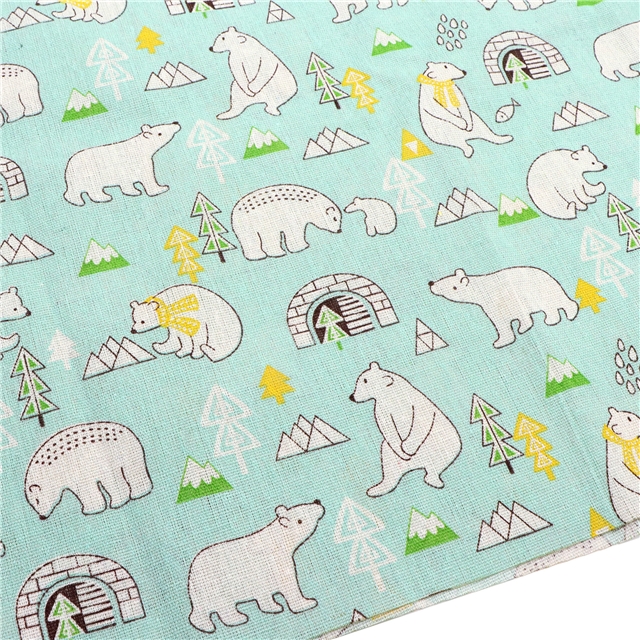 animal series cotton and linen printed fabric 1#,50*150cm(19.7*59.1