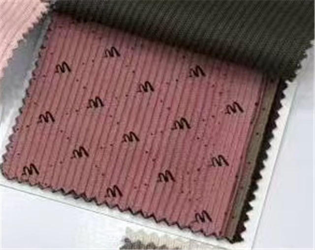letters rhombus print corduroy fabric