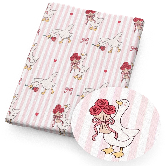 polyester cotton swan series polyester cotton fabric set (4 pcs/set)