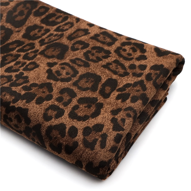 2 ways leopard knit velvet fabric