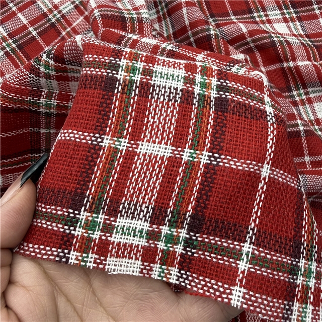 christmas color plaid yarn-dyed fabric