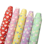 bump texture colourful gold hot stamping heart faux leather 