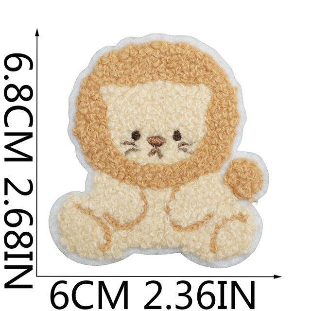 back with glue bear towel embroidery patch (back with glue)