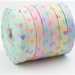 1cm stitching double-sided heart layering cloth ribbons