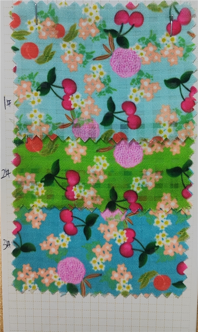 flower cherry chiffon fabric