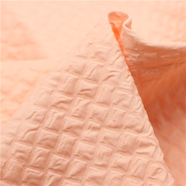 plain colored bubble grid fabric