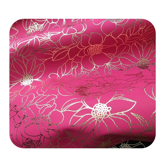 synthetic leather hot stamping flower faux leather