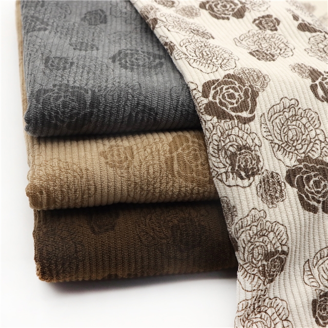 flower corduroy fabric