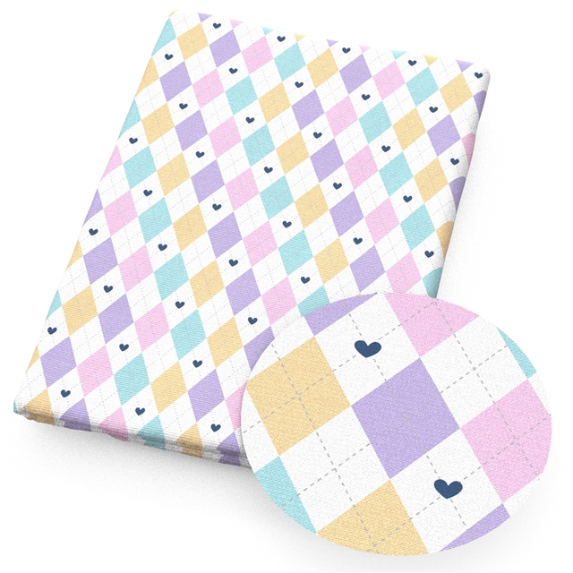 polyester cotton geometry heart series polyester cotton fabric set (12 pcs/set) polyester cotton fabric,50*45cm(19.7*17.7