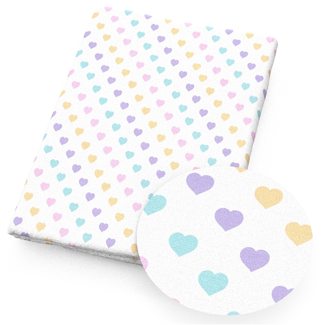 polyester cotton geometry heart series polyester cotton fabric set (12 pcs/set) polyester cotton fabric,50*45cm(19.7*17.7