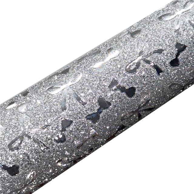 synthetic leather glitter bow faux leather