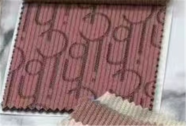 english letter print corduroy fabric