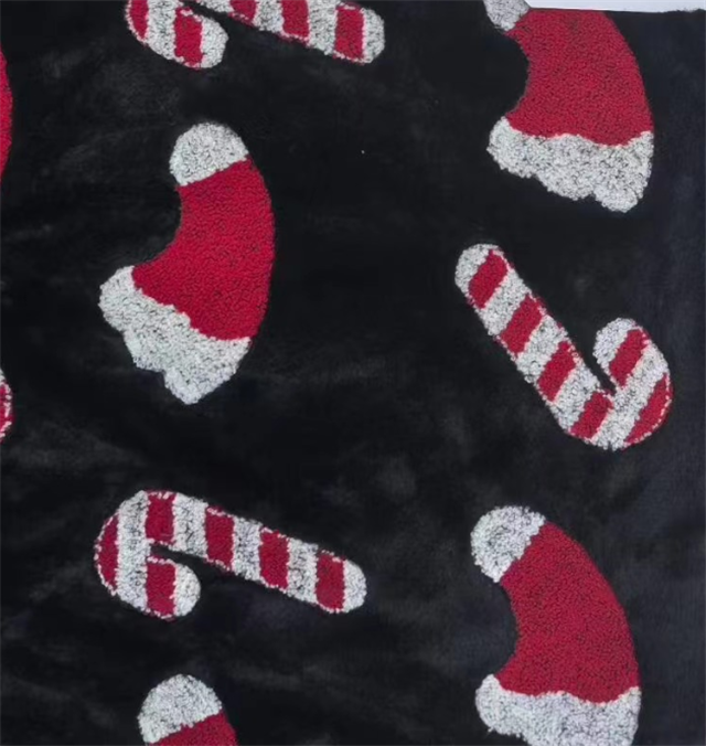 christmas hat crutch velvet fabric