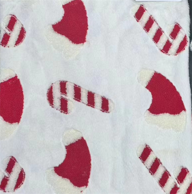 christmas hat crutch velvet fabric