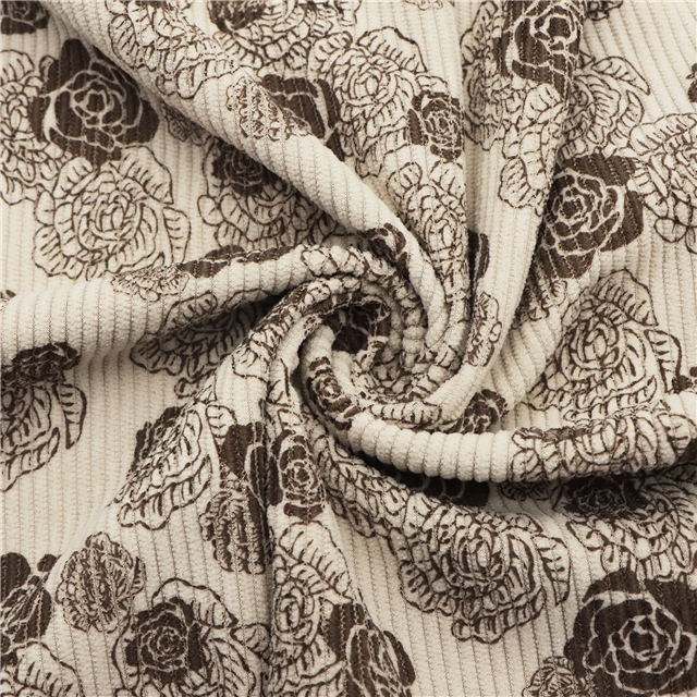 flower corduroy fabric