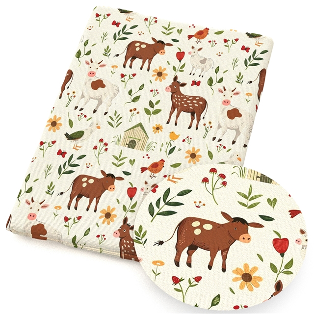 polyester cotton animal series polyester cotton fabric set (12 pcs/set) polyester cotton fabric,50*45cm(19.7*17.7