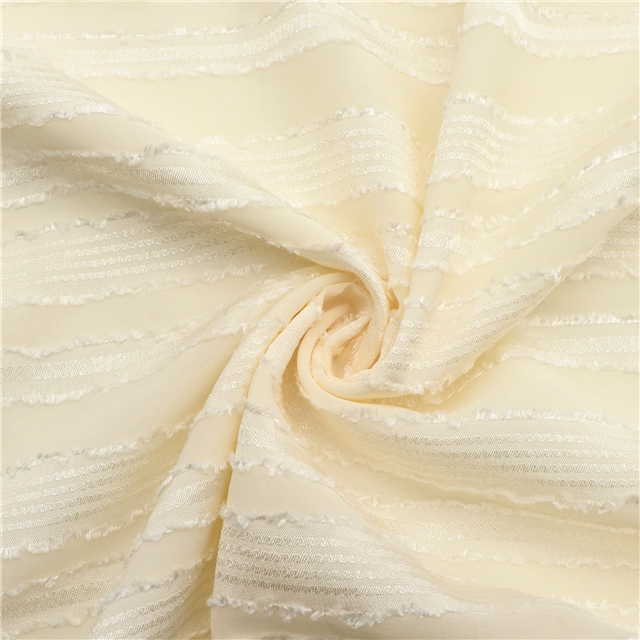 jacquard fringe striped chiffon fabric