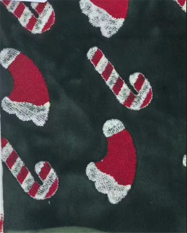 christmas hat crutch velvet fabric