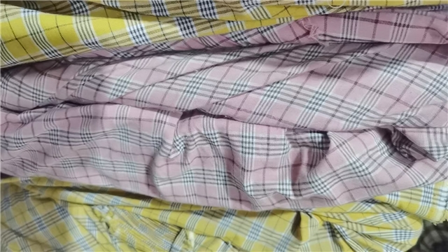 cotton yarn dyed checkered fabric