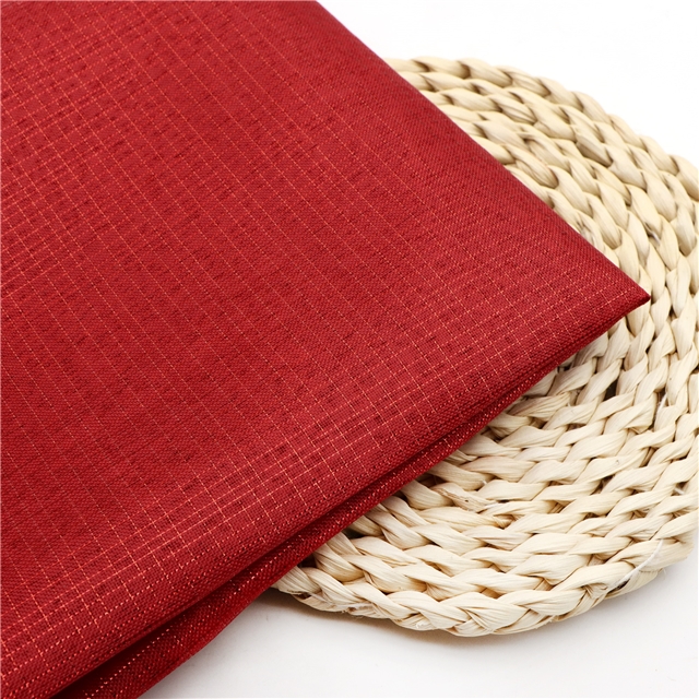 gold and silver thread plaid imitation linen fabric