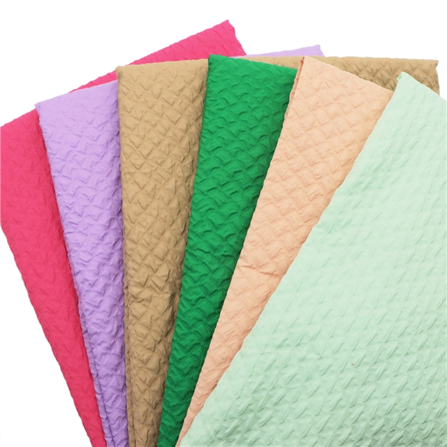 plain colored bubble grid fabric