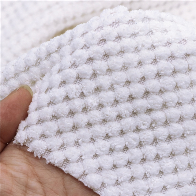 plain jacquard pineapple plaid velvet fabric