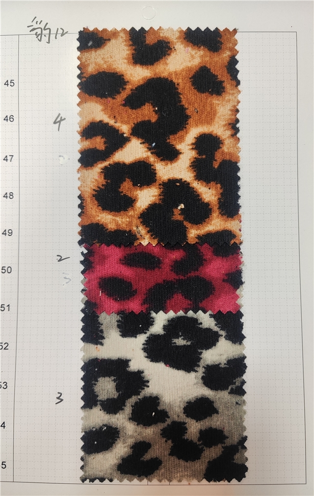 leopard print corduroy fabric