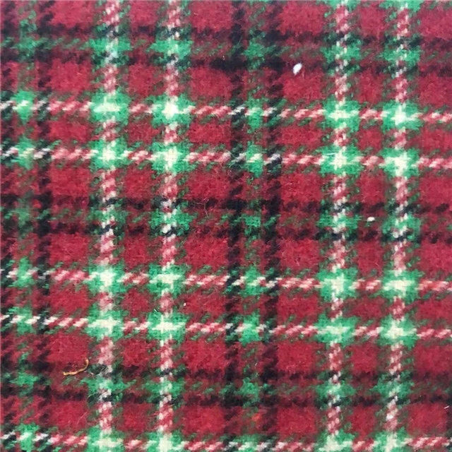 plaid woolen fabric