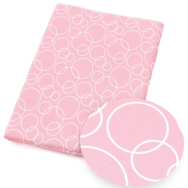 polyester cotton pink geometry series polyester cotton fabric set (12 pcs/set) polyester cotton fabric,50*45cm(19.7*17.7