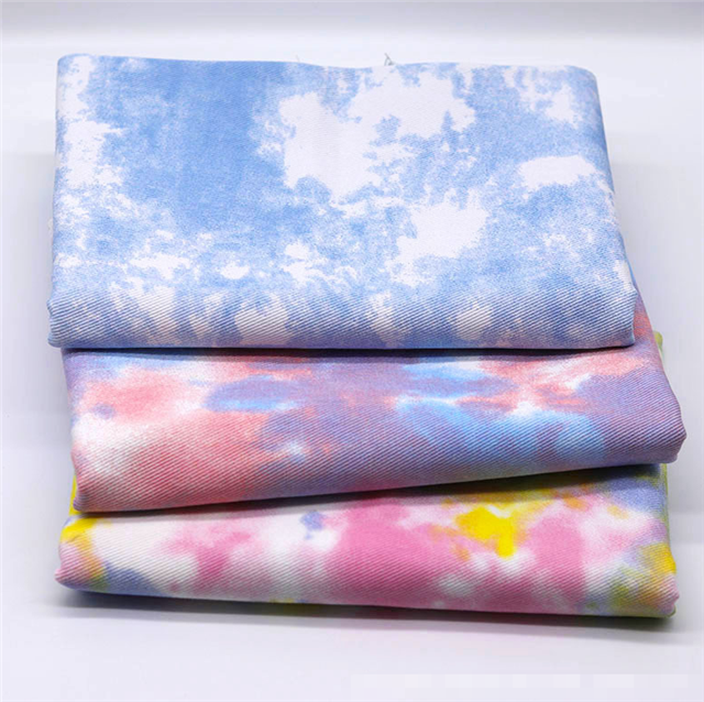 100％cotton Color tie-dye pure cotton denim fabric