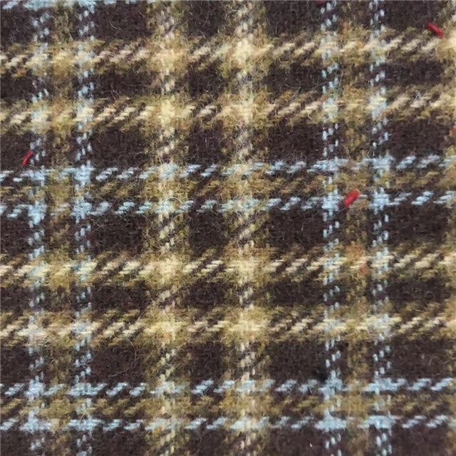 plaid woolen fabric