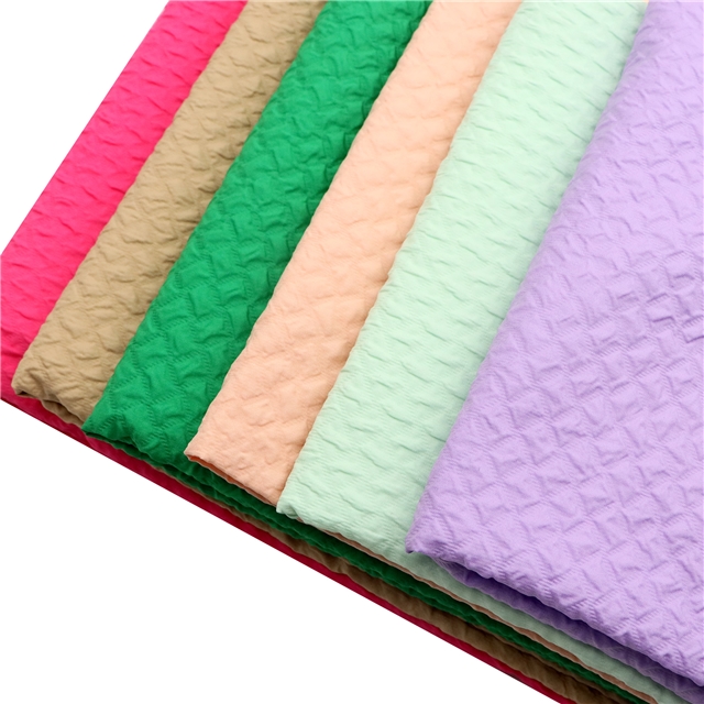 plain colored bubble grid fabric
