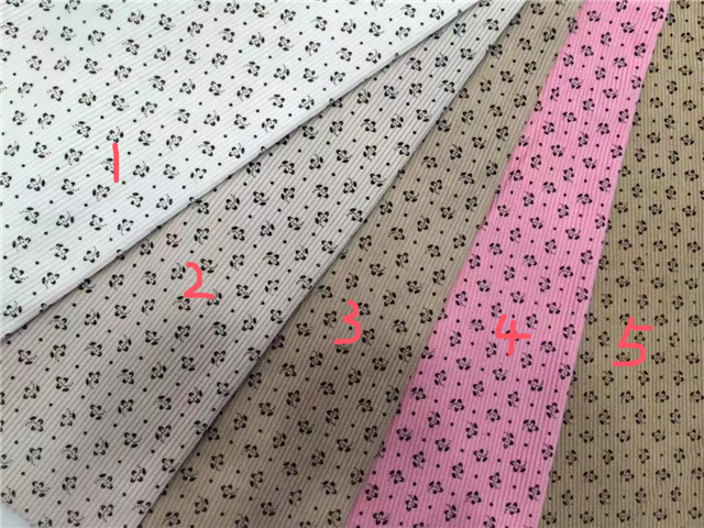 floral printed corduroy fabric