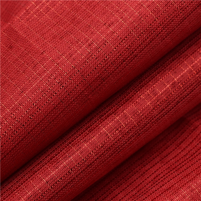gold and silver thread plaid imitation linen fabric