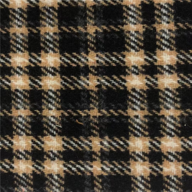 plaid woolen fabric