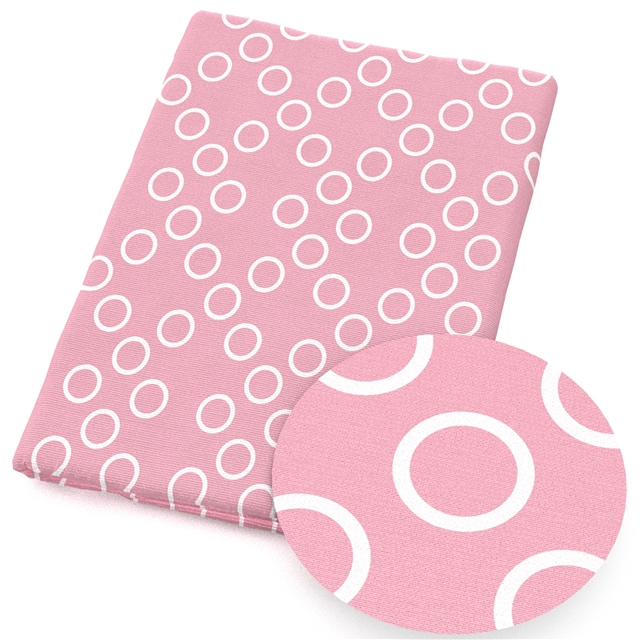 polyester cotton pink geometry series polyester cotton fabric set (12 pcs/set) polyester cotton fabric,50*45cm(19.7*17.7