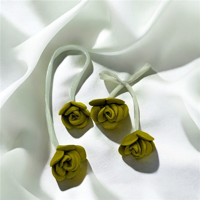 fabric fabric double ended flower bud three-dimensional rose jewelry accessories