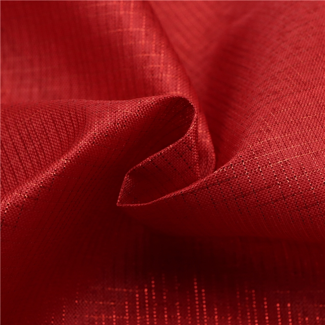 gold and silver thread plaid imitation linen fabric