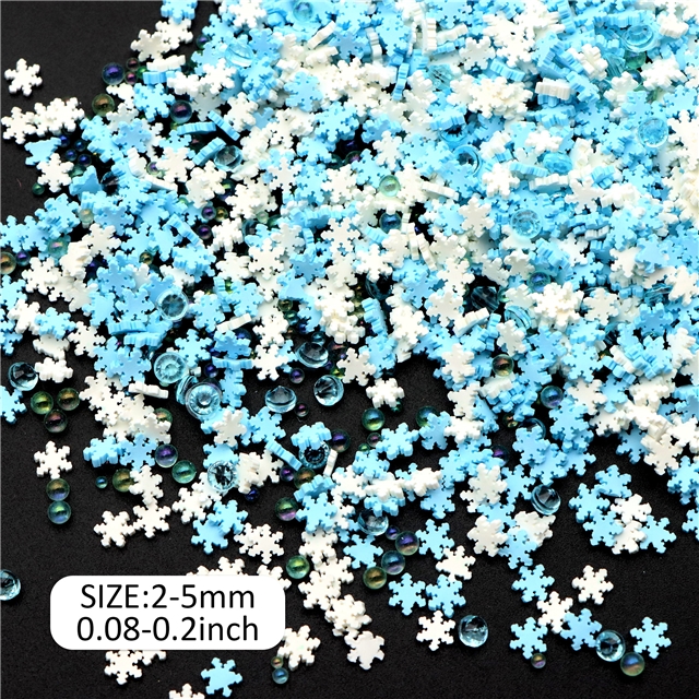 plastic mixed bead soft glue packaging filler snowflake beads,10g/pack
