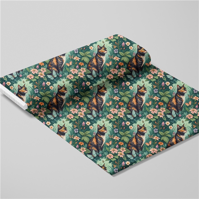 polyester cotton cat series polyester cotton fabric set (5 pcs/set) polyester cotton fabric,20*20cm(7.9*7.9