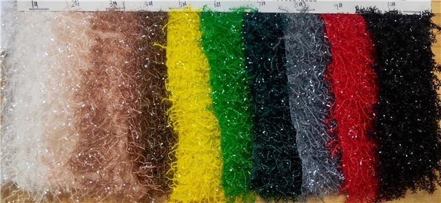 2 ways bright silk scallion velvet tassel knitted fabric