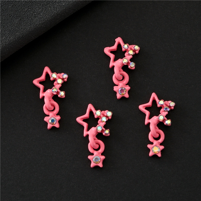 alloy retro rhinestone nail accessories