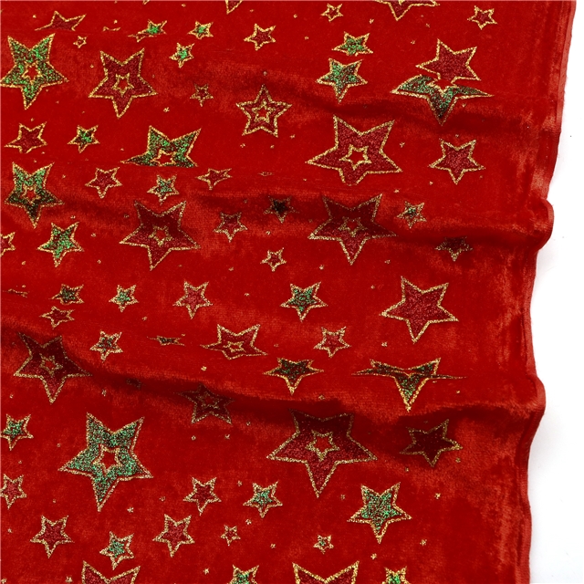 glitter star velvet fabric