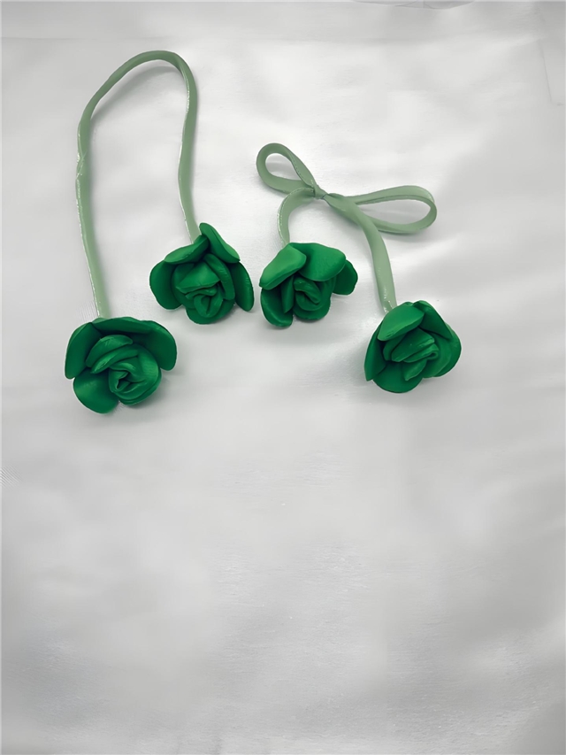 fabric fabric double ended flower bud three-dimensional rose jewelry accessories