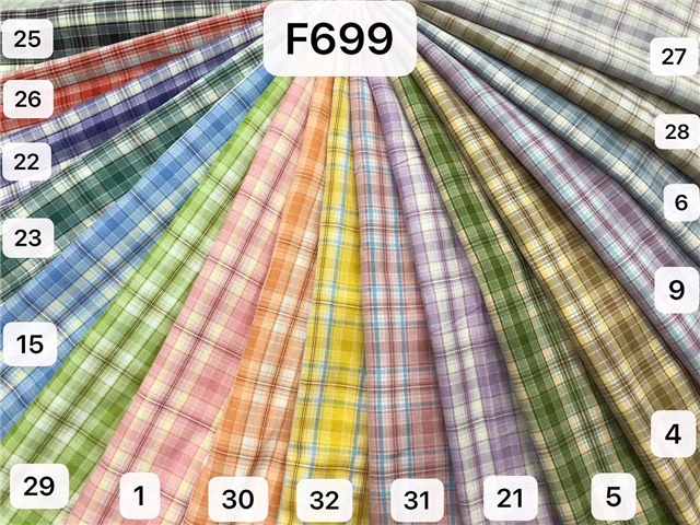polyester yarn dyed checkered fabric