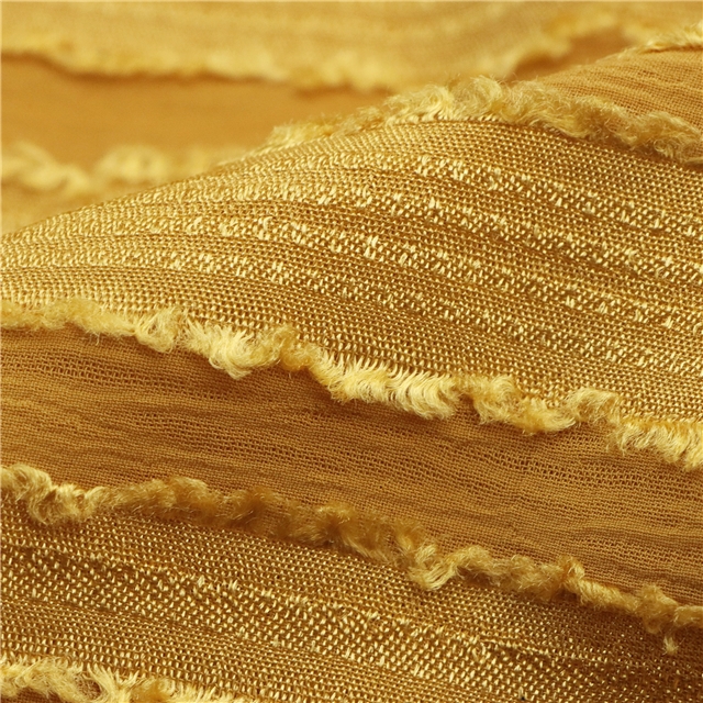 jacquard fringe striped chiffon fabric
