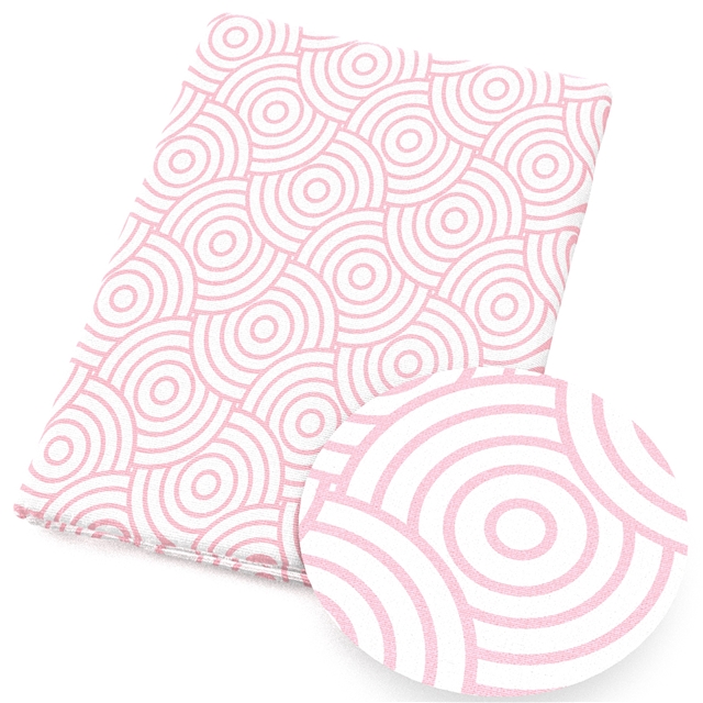 polyester cotton pink geometry series polyester cotton fabric set (12 pcs/set) polyester cotton fabric,50*45cm(19.7*17.7